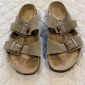 Birkenstock Arizona Suede Leather Taupe 43